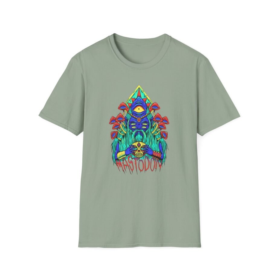 Mastodon Mushroom Wizard Glow Unisex Softstyle T-Shirt