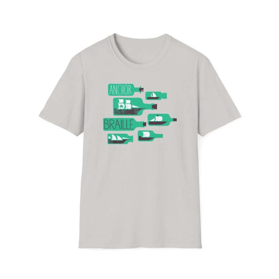 Anchor and Braille Ships Bottles Unisex Softstyle T-Shirt