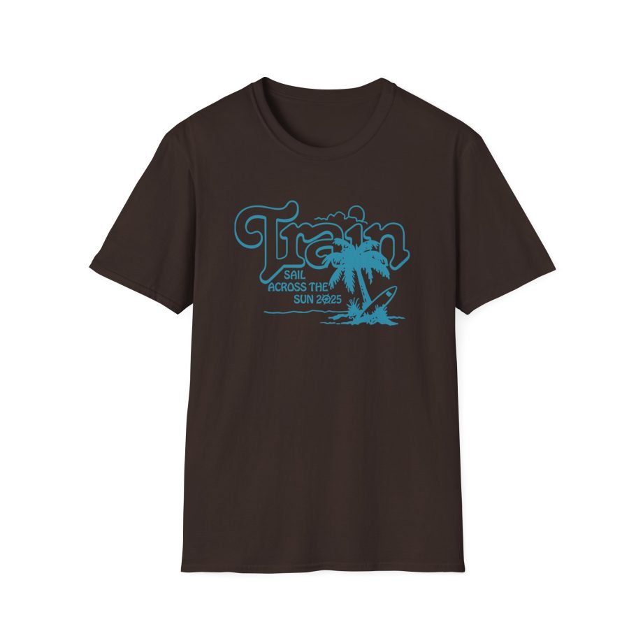 Train Sail Across the Sun 2025 Palm Tree unisex softstyle t-shirt