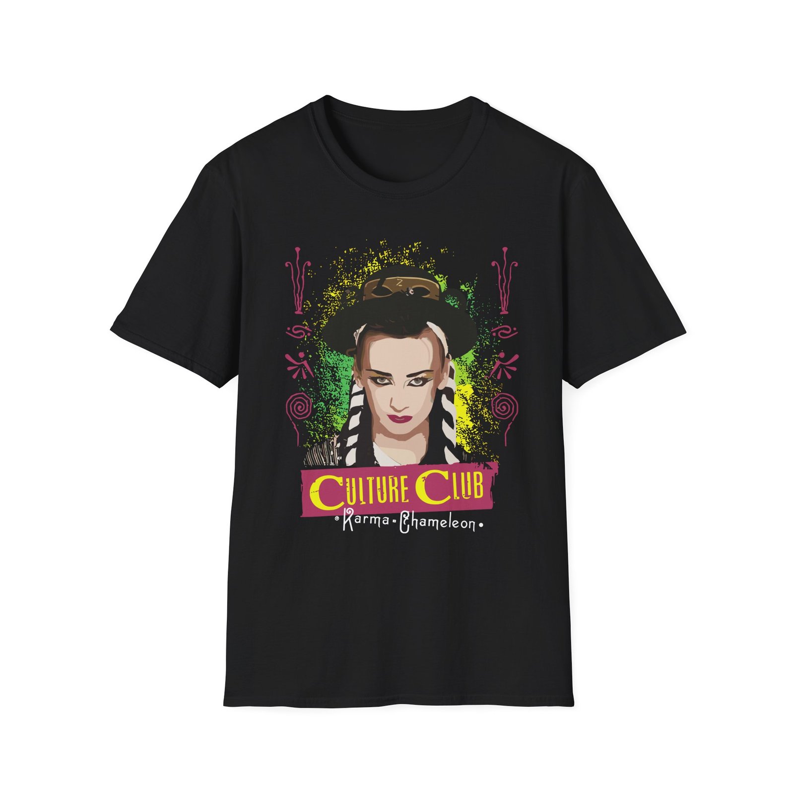 Boy George Karma Chameleon Boy George Unisex Softstyle T-Shirt