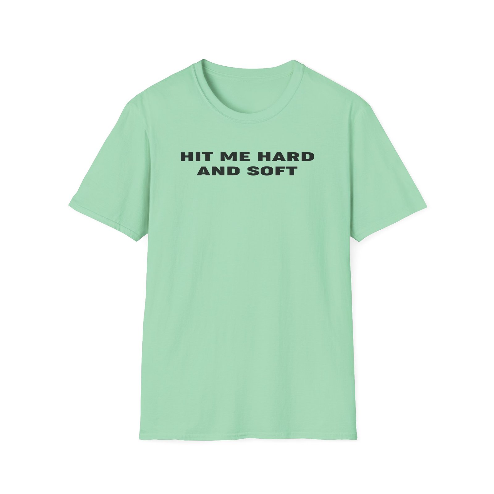 BE Hit Me Hard And Soft Unisex Softstyle T-Shirt