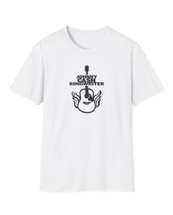 Johnny Cash Flaming Guitar Unisex Softstyle T-Shirt