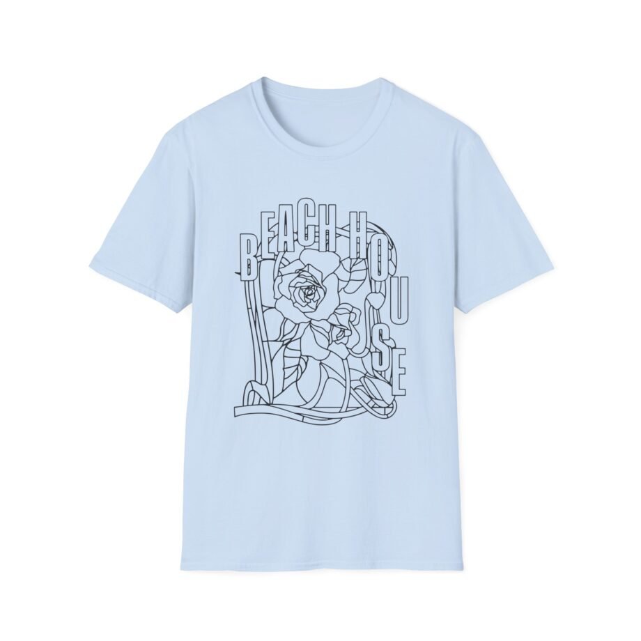 Beach House Rose Stained Glass Unisex Softstyle T-Shirt