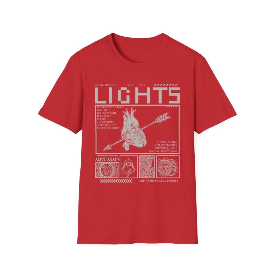Lights Alive Again Lyric Unisex Softstyle T-Shirt