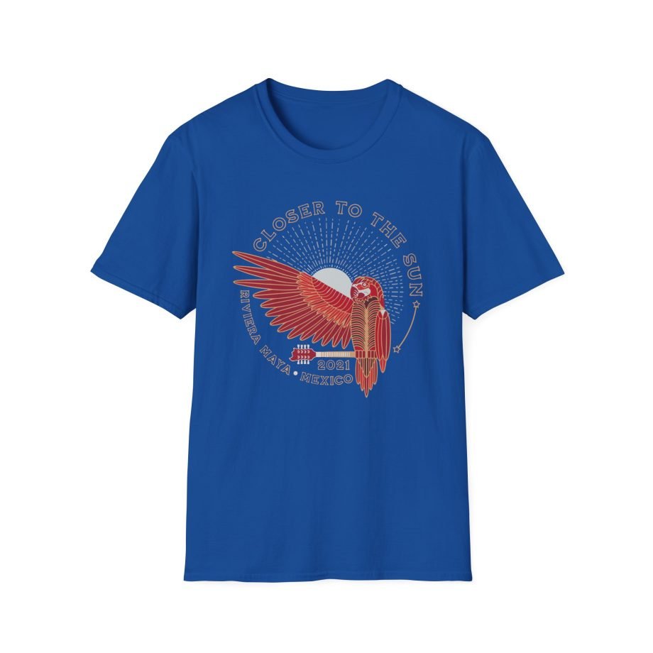 Closer to the Sun 2021 Parrot unisex softstyle t-shirt