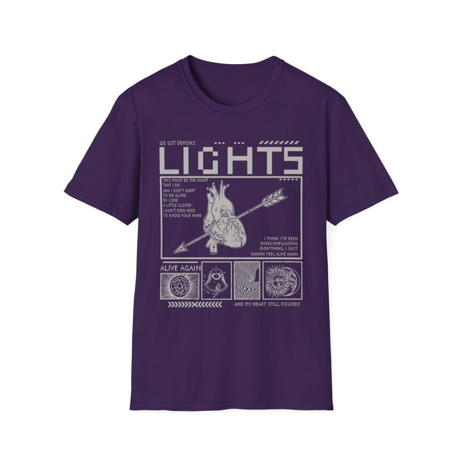 Lights Alive Again Lyric Unisex Softstyle T-Shirt