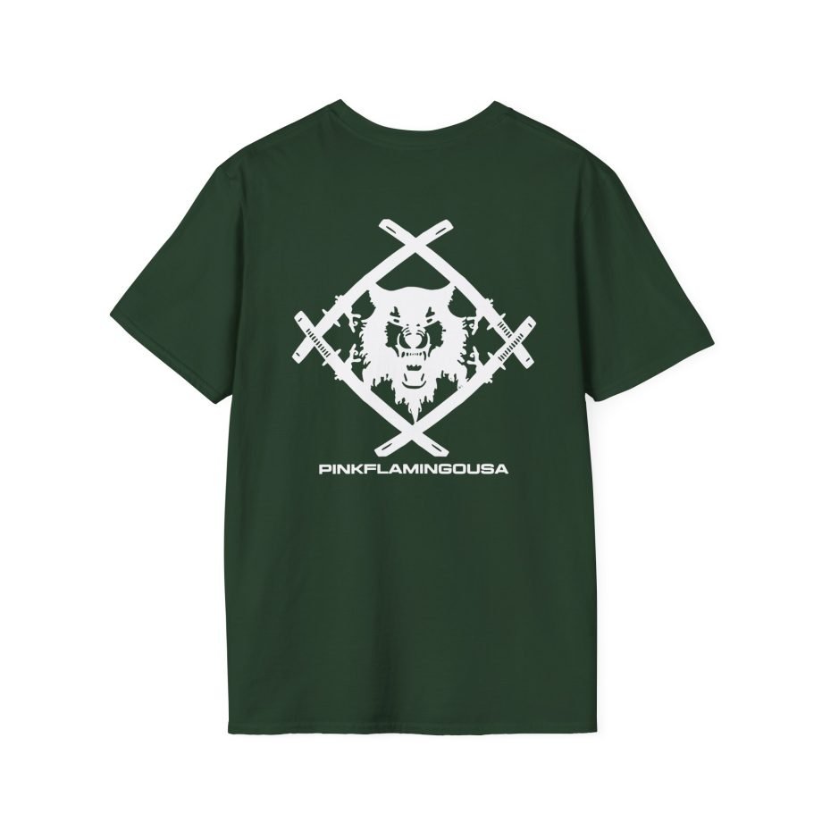 Xavier Wulf Pinkflamingousa unisex softstyle t-shirt