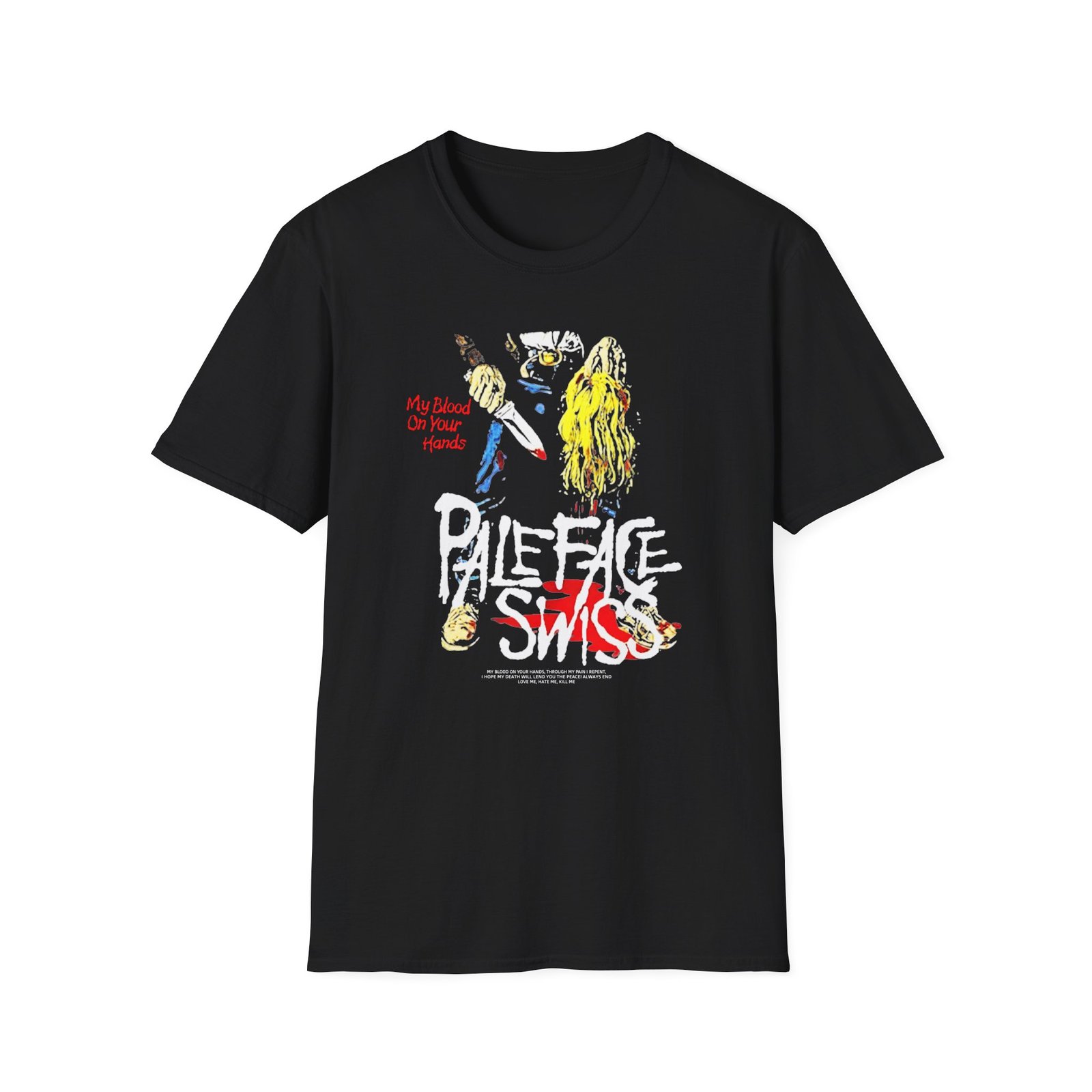 Paleface My Blood on Your Hands Washed Out Unisex Softstyle T-Shirt